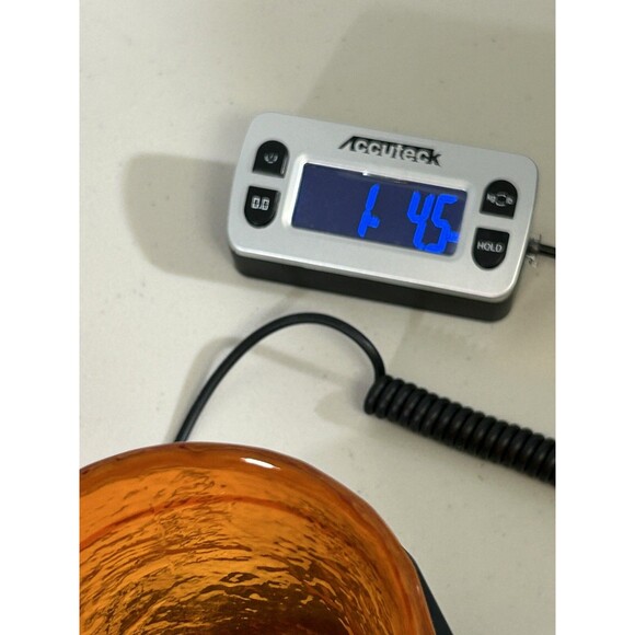 Orange Glass Swirl Stripe Pebbled Textured Iced Tea Summer Glass - Heavy - Picture 8 of 8